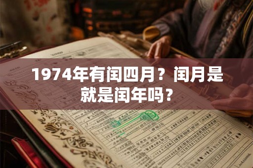 1974年有闰四月?闰月是就是闰年吗? 1974年有闰四月?闰月是就是闰年吗?