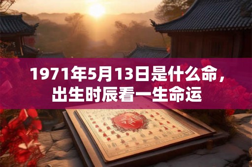 1971年5月13日是什么命，出生时辰看一生命运