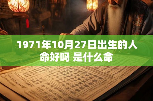 1971年10月27日出生的人命好吗 是什么命