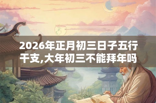 2026年正月初三日子五行干支,大年初三不能拜年吗