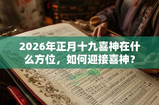 2026年正月十九喜神在什么方位，如何迎接喜神？