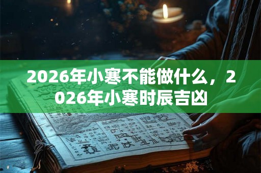2026年小寒不能做什么，2026年小寒时辰吉凶