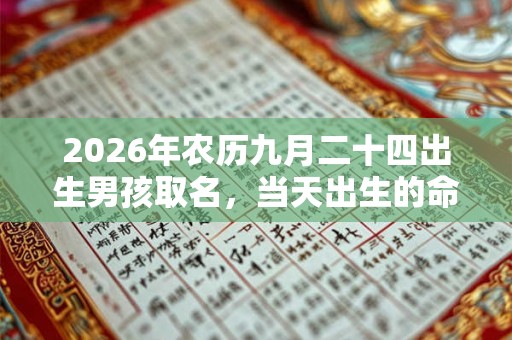 2026年农历九月二十四出生男孩取名，当天出生的命好吗？