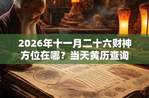 2026年十一月二十六财神方位在哪？当天黄历查询