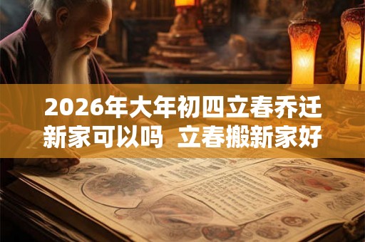 2026年大年初四立春乔迁新家可以吗  立春搬新家好不好