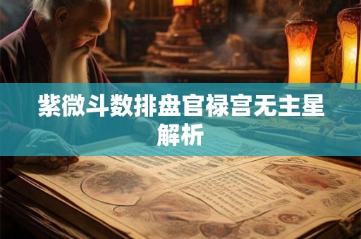 紫微斗数排盘官禄宫无主星解析