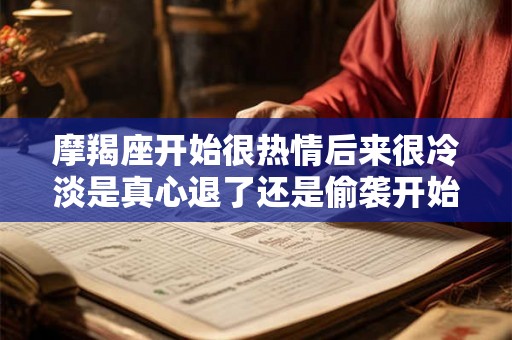 摩羯座开始很热情后来很冷淡是真心退了还是偷袭开始？
