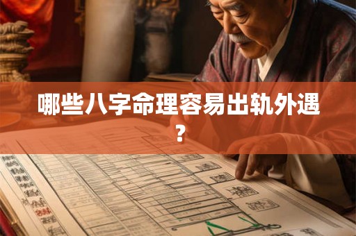 哪些八字命理容易出轨外遇？