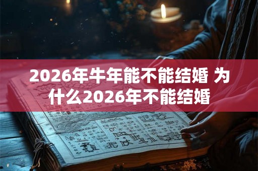 2026年牛年能不能结婚 为什么2026年不能结婚