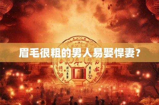 眉毛很粗的男人易娶悍妻？