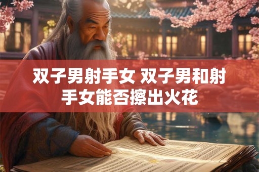 双子男射手女 双子男和射手女能否擦出火花