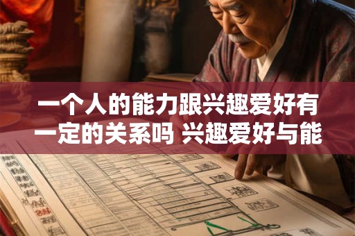 一个人的能力跟兴趣爱好有一定的关系吗 兴趣爱好与能力是否有关