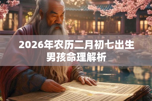2026年农历二月初七出生男孩命理解析