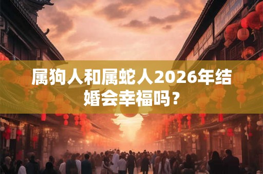 属狗人和属蛇人2026年结婚会幸福吗？