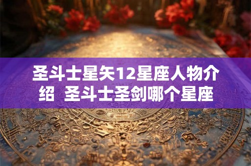 圣斗士星矢12星座人物介绍 圣斗士圣剑哪个星座 圣斗士星矢12星座人物介绍 圣斗士圣剑哪个星座