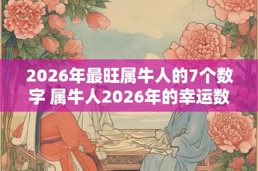 2026年最旺属牛人的7个数字 属牛人2026年的幸运数字有哪些