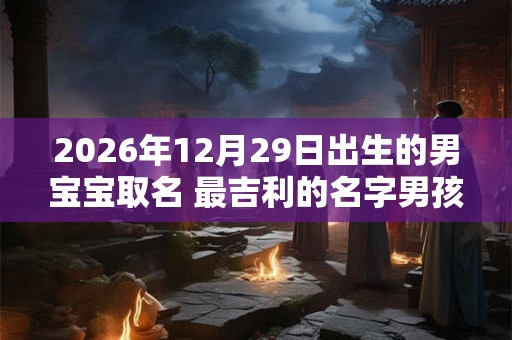 2026年12月29日出生的男宝宝取名 最吉利的名字男孩