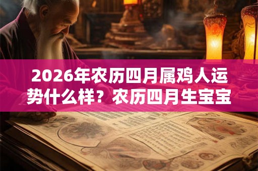 2026年农历四月属鸡人运势什么样？农历四月生宝宝命好吗？