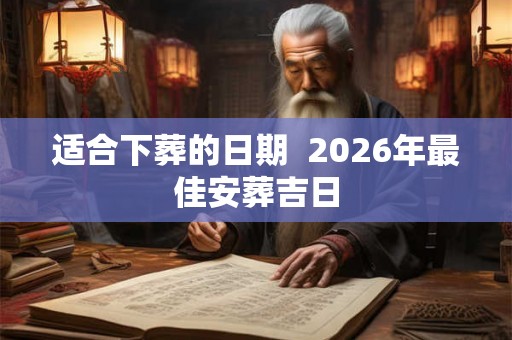 适合下葬的日期 2026年最佳安葬吉日 适合下葬的日期 2026年最佳安葬吉日