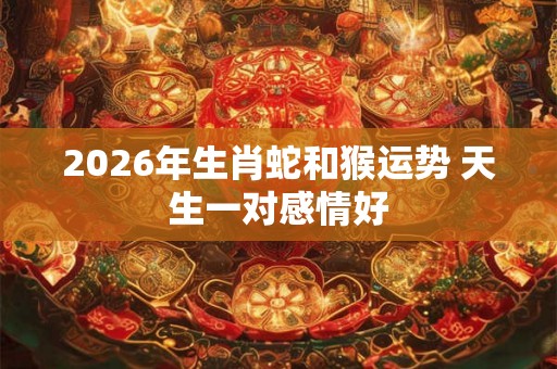 2026年生肖蛇和猴运势 天生一对感情好