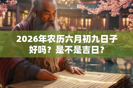 2026年农历六月初九日子好吗？是不是吉日？