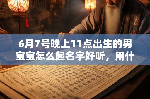 6月7号晚上11点出生的男宝宝怎么起名字好听，用什么字好