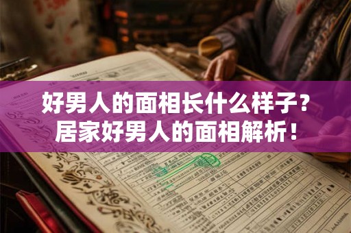 好男人的面相长什么样子？居家好男人的面相解析！