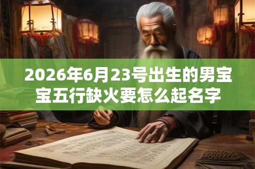2026年6月23号出生的男宝宝五行缺火要怎么起名字 2026年6月23号出生的男宝宝五行缺火要怎么起名字