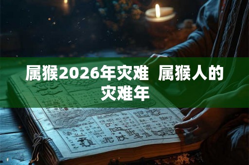 属猴2026年灾难  属猴人的灾难年