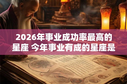 2026年事业成功率最高的星座 今年事业有成的星座是谁 2026年事业成功率最高的星座 今年事业有成的星座是谁