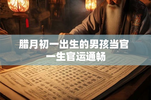 腊月初一出生的男孩当官 一生官运通畅