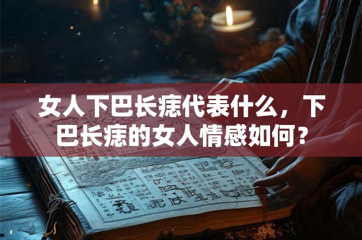 女人下巴长痣代表什么，下巴长痣的女人情感如何？