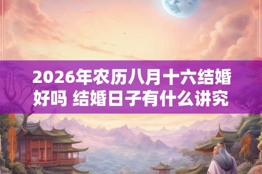 2026年农历八月十六结婚好吗 结婚日子有什么讲究