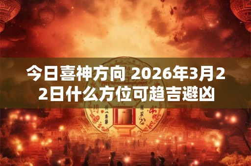 今日喜神方向 2026年3月22日什么方位可趋吉避凶