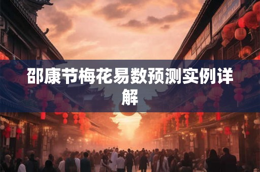 邵康节梅花易数预测实例详解 邵康节梅花易数预测实例详解