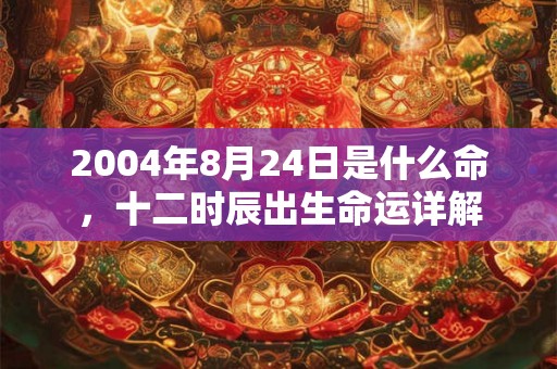 2004年8月24日是什么命，十二时辰出生命运详解
