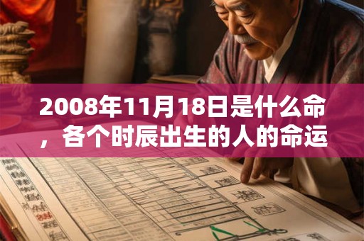 2008年11月18日是什么命，各个时辰出生的人的命运