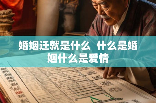 婚姻迁就是什么  什么是婚姻什么是爱情