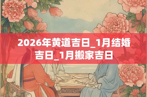 2026年黄道吉日_1月结婚吉日_1月搬家吉日 2026年黄道吉日_1月结婚吉日_1月搬家吉日