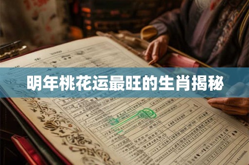 明年桃花运最旺的生肖揭秘 明年桃花运最旺的生肖揭秘