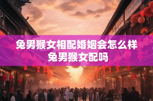 兔男猴女相配婚姻会怎么样 兔男猴女配吗