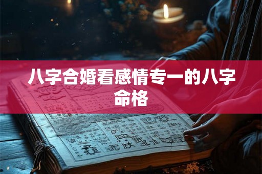 八字合婚看感情专一的八字命格