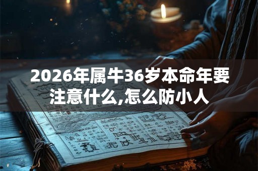 2026年属牛36岁本命年要注意什么,怎么防小人