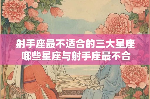 射手座最不适合的三大星座 哪些星座与射手座最不合适