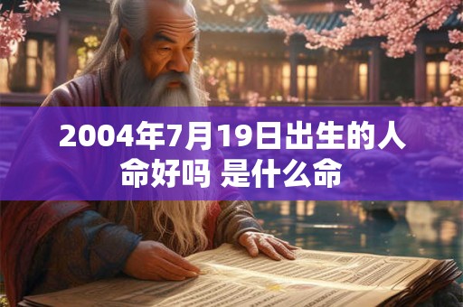 2004年7月19日出生的人命好吗 是什么命