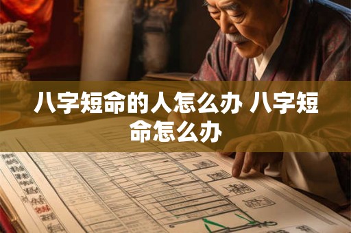 八字短命的人怎么办 八字短命怎么办