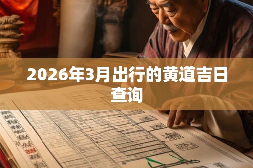 2026年3月出行的黄道吉日查询