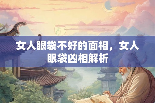女人眼袋不好的面相,女人眼袋凶相解析 女人眼袋不好的面相,女人眼袋凶相解析