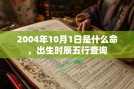 2004年10月1日是什么命，出生时辰五行查询