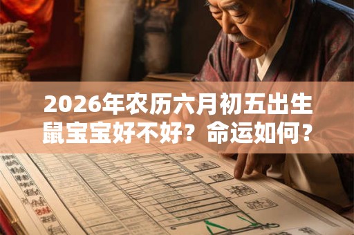 2026年农历六月初五出生鼠宝宝好不好？命运如何？